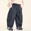 Boys Kids Loose Casual Solid Korean Style Long Trousers For Spring Autumn