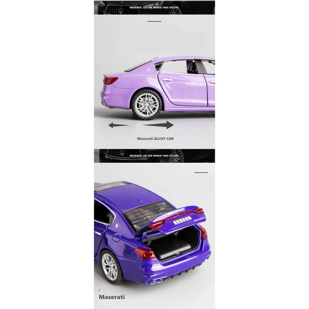 1/32 Maserati Quattroporte Alloy Car Model Diecasts Metal Toy Vehicle Car Model Simulation Sound Light Collection Childrens Gift