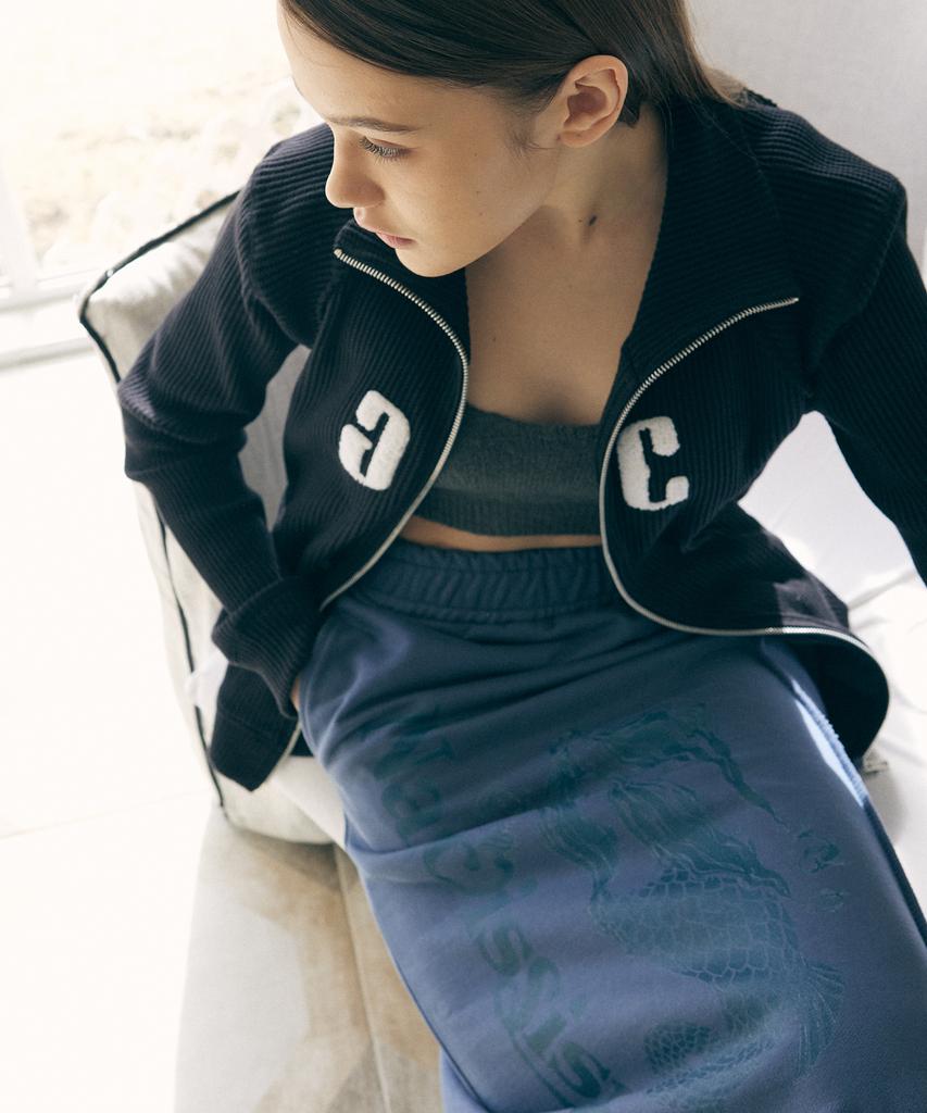 Art Peak House Narcissism Sweat Skirt_Blue Gray