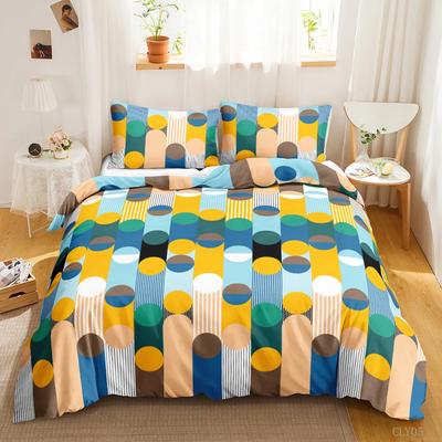 Böhmisches Bettbezug-Set Dunkelblau Geometrisches Regelmäßiges Muster Ethnisch Boho In Weiß Doppel Queen King Size Polyester Qulitbezug