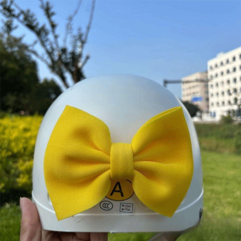 Fabric Motorcycle Helmet Bow Lightweight Electric Bike Tail Decor Electric Bike Tail