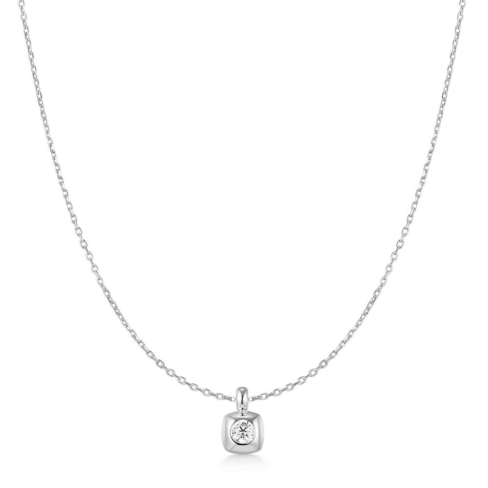 Ania Haie Silver Modern Bezel Solitaire 925 Silver Necklace N072-01H