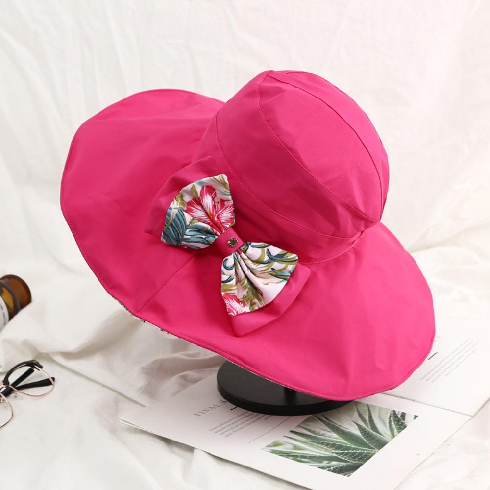Double Side Wear Floral Collapsible Sunhat UV Protection Fisherman Hats Sun Protection Cap  Summer