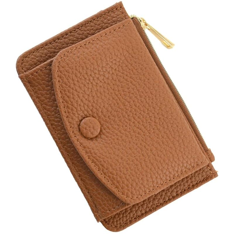 

[Alto Rose] Grain camel fragment case ladies thin wallet mini wallet card type wallet bill bifold With coin purse synthetic leather card holder