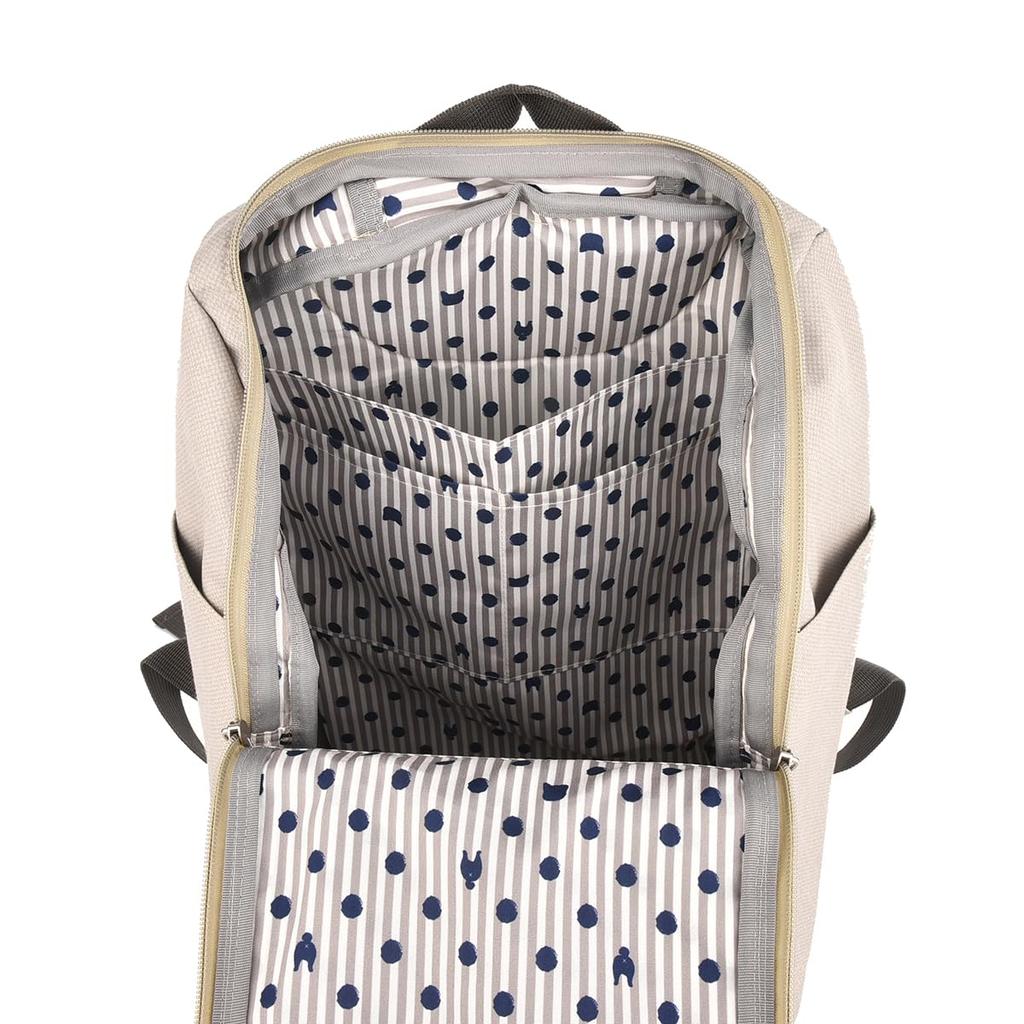 Kusguru Japan Tier-Mode Rucksack, Damen, 258532, Beige, Mittel
