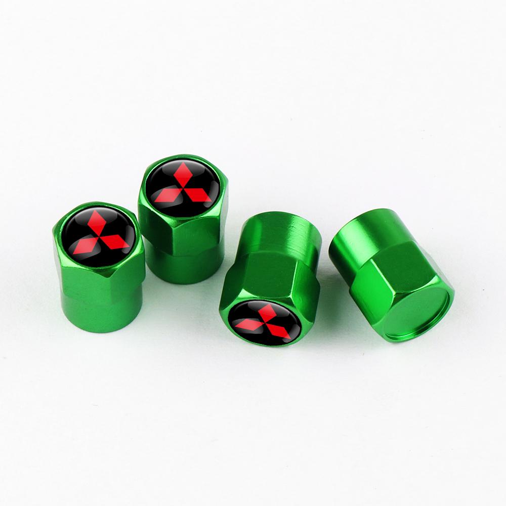 4PCS Tire Valve Caps Car Motorcycle Wheel Tyre Air Valve Cover For Mitsubishi Space Star Lancer 9 Outlander Xl Eclipse Cross Asx