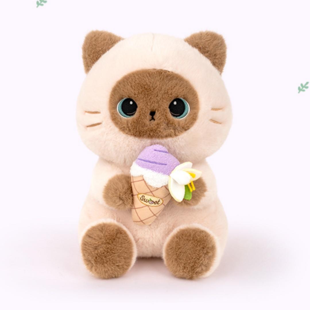 

Non-Toxic 21Cm Super Cute Cake Ice Cream Siamese Cat Fill Doll Creative Cat Plush Toys Valentine S Day Birthday Gift For Childrenfriend Kids 22cm