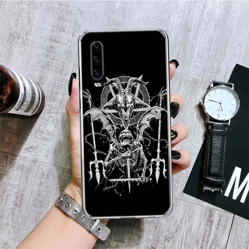 Satanistická koza Satan Ďábel Obal na telefon Pro Huawei P30 P40 P20 P10 P50 Mate 20 10 30 40 Lite Pro Plus Tiskový kryt Coque Shell