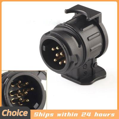 13 To 7 Pin Mini Socket Adapter Waterproof Small RV Converter Towing Connection Adapter for Towing Truck for Touring Car Trailer