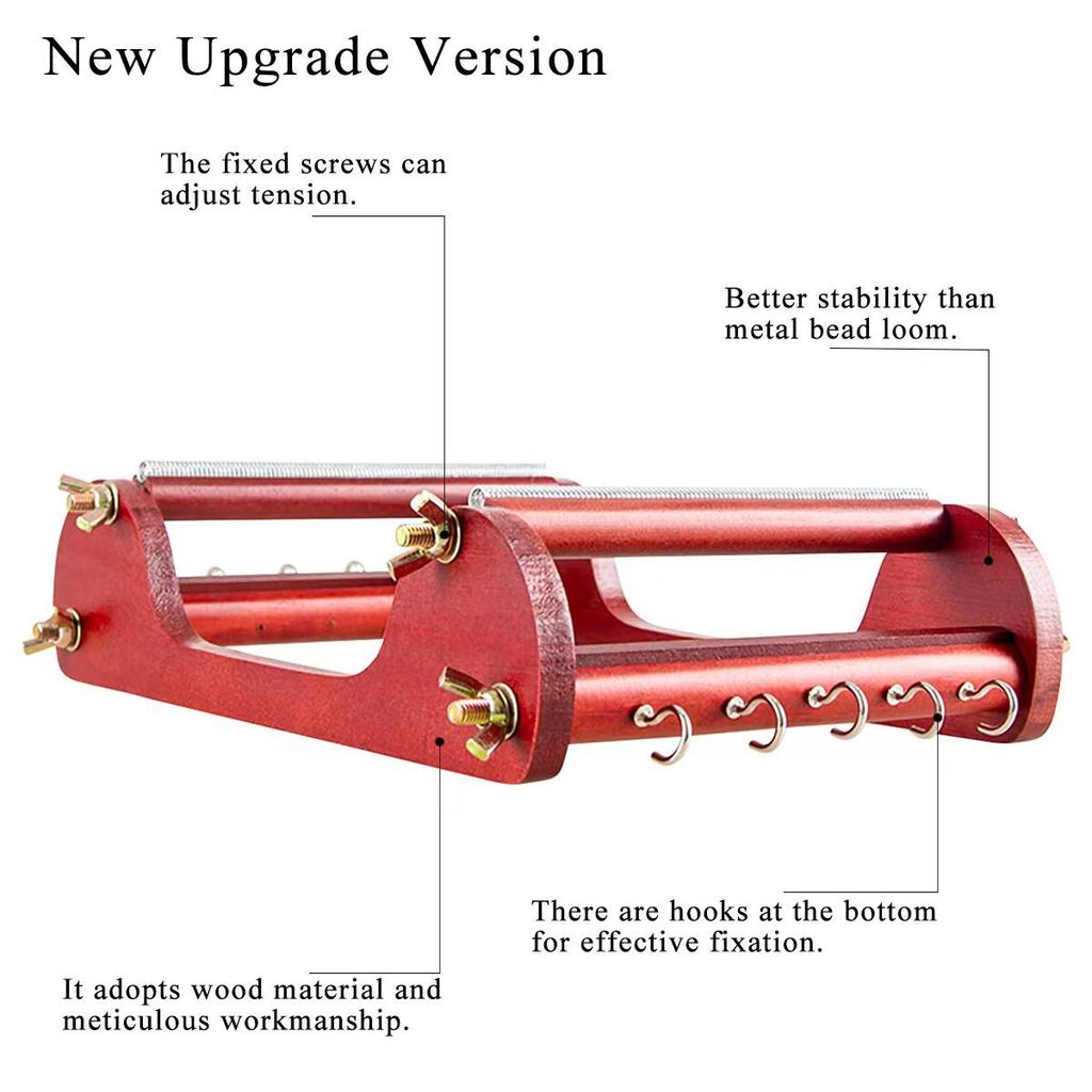 Wood Bead Weaving Tool Wood Beads Include Beads Threads Needle for Bracelets Necklaces