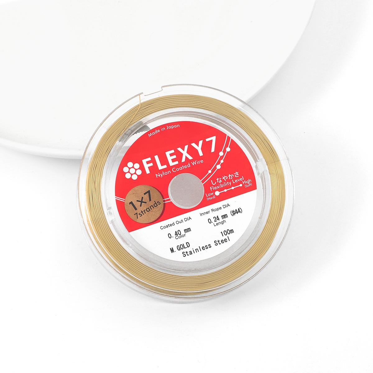 

1 метр, 0,3-0,6 мм, мягкая стальная проволока, гибкая 7 линий для жемчужного ожерелья, браслета, аксессуары для самостоятельного изготовления 0.4mm золотой