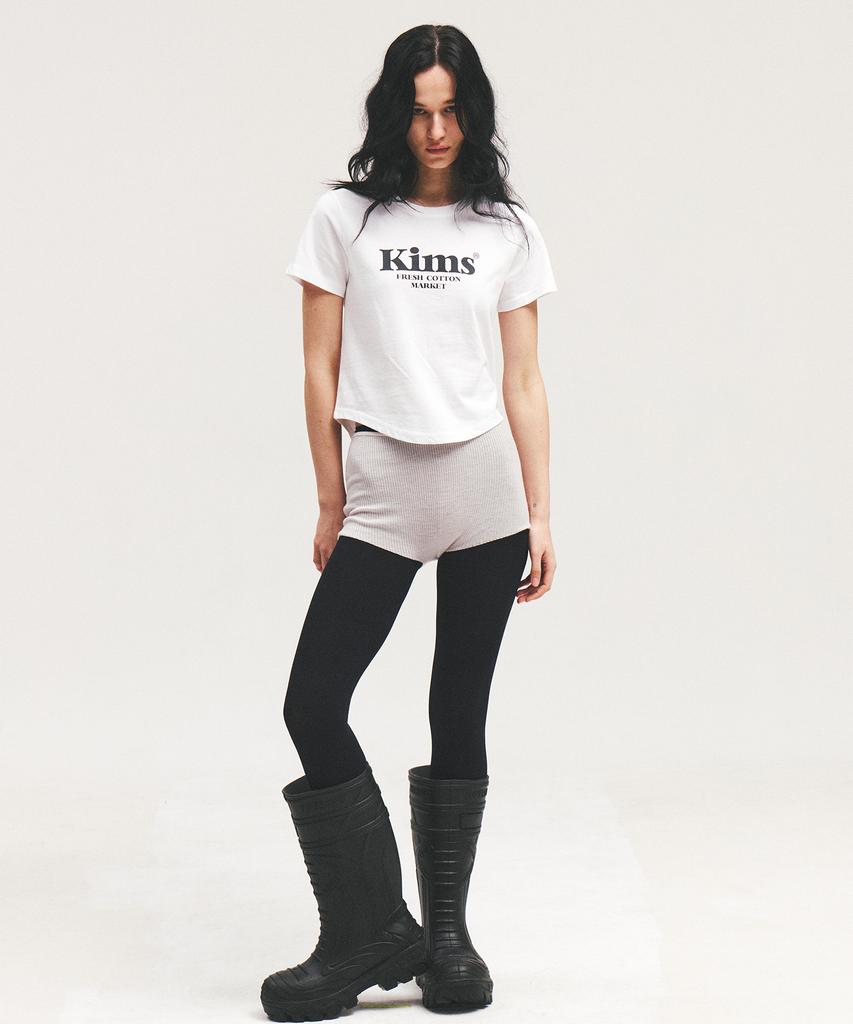 Kimseupeulesikoteunmakes (Unisex) Kims Bam Logo Tee White(Black)