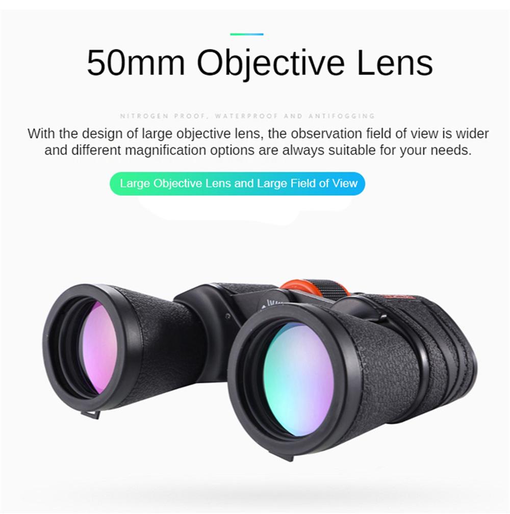 20x50 HD Tragbares Anti-Rutsch-20x-Fernglas-Teleskop Bak4 Fmc-Optik-Fernglas Low-Light-Nachtsicht für die Jagd auf Campingreisen
