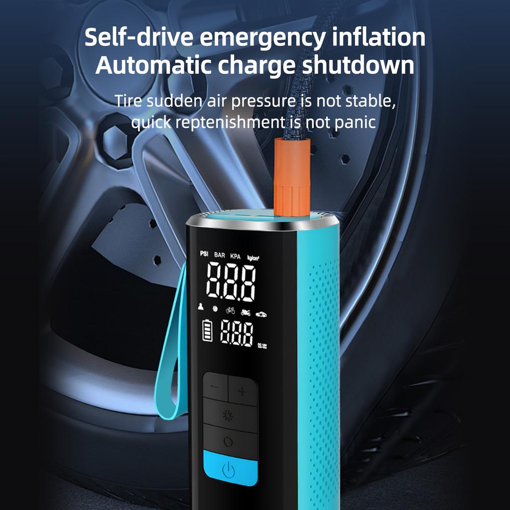 Outdoor Tire Inflator Portable Cordless Air Pump for Car Tires Bike Tire Swiming Rings Basketball