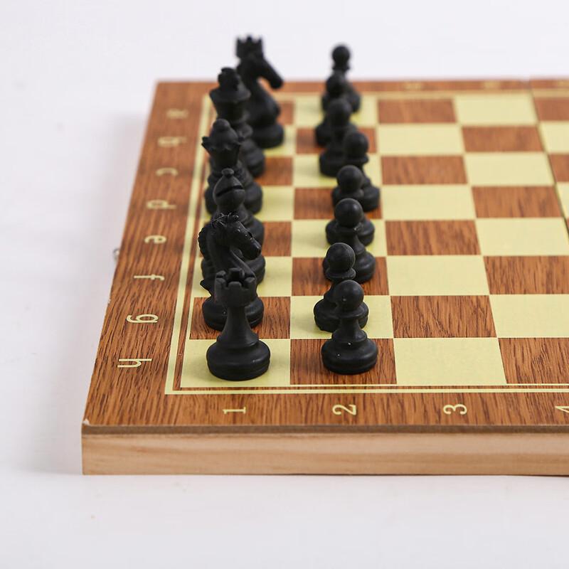 Brangdy Wooden 3-in-1 Folding Chess Set