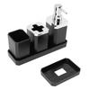 Bathroom Accessories Set Bath Ensemble Set with Toothbrush Holder Cup Lotion Bottles Soap Dish Tray