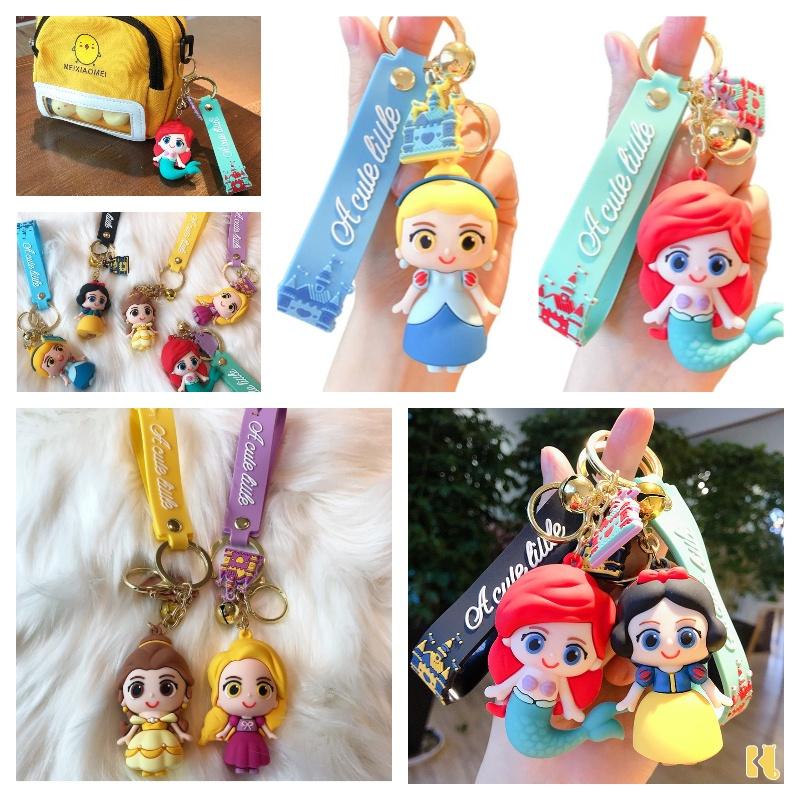 Cute Cartoon Castle Princess Keychain Pvc Action Figure Car Bag Pendant Wholesale Jg-y053