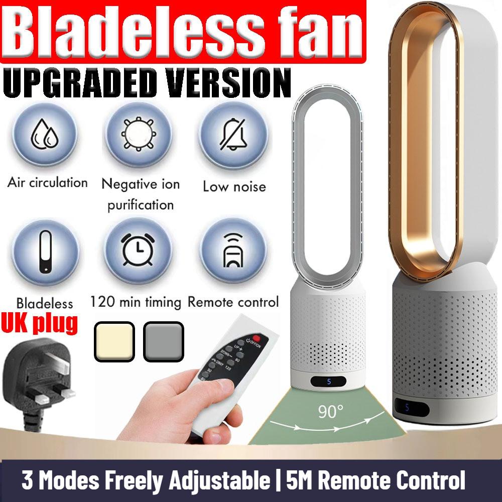 20 Inches Bladeless Air Circulation Fan 3 Modes Freely Adjustable Desktop Fan Household Negative Lons Purification Fan