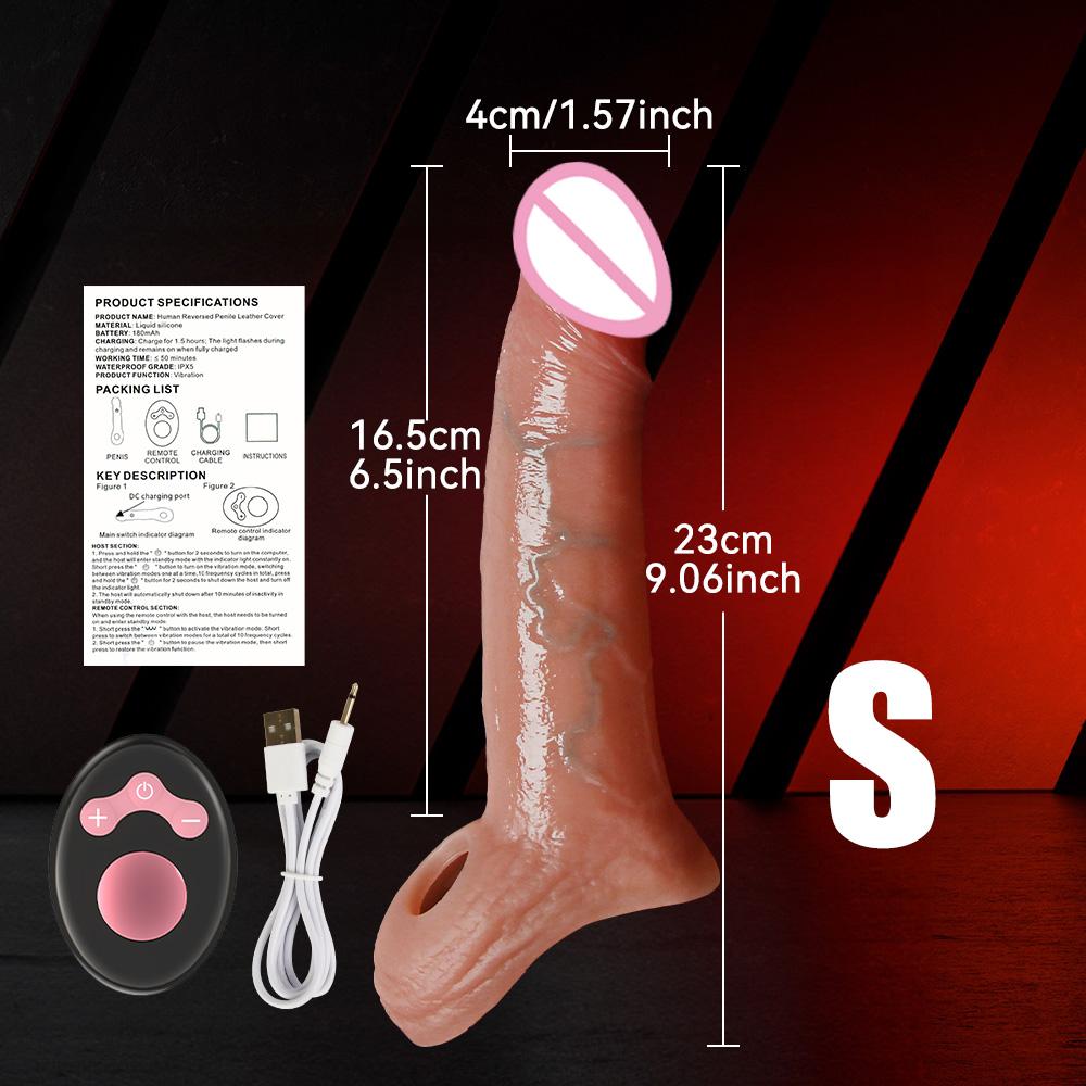Penis Extender Sex Toys Cock Sleeve Men Adult Sexy Realistic Silicone Delay Ejaculation Enlargement Reusable Condom Training