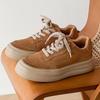 Men's Retro Brown Thick Sole Height-Boosting Cowhide Suede Casual Shoes (2025 Autumn)