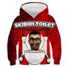 Bluza z nadrukiem Skibidi Toilet dla dzieci Jesień Zima Ubrania Dziecięca Bluza Titan Speakerman Bluzy dla chłopców Dziewczęcy Sweter z kapturem Cartoon