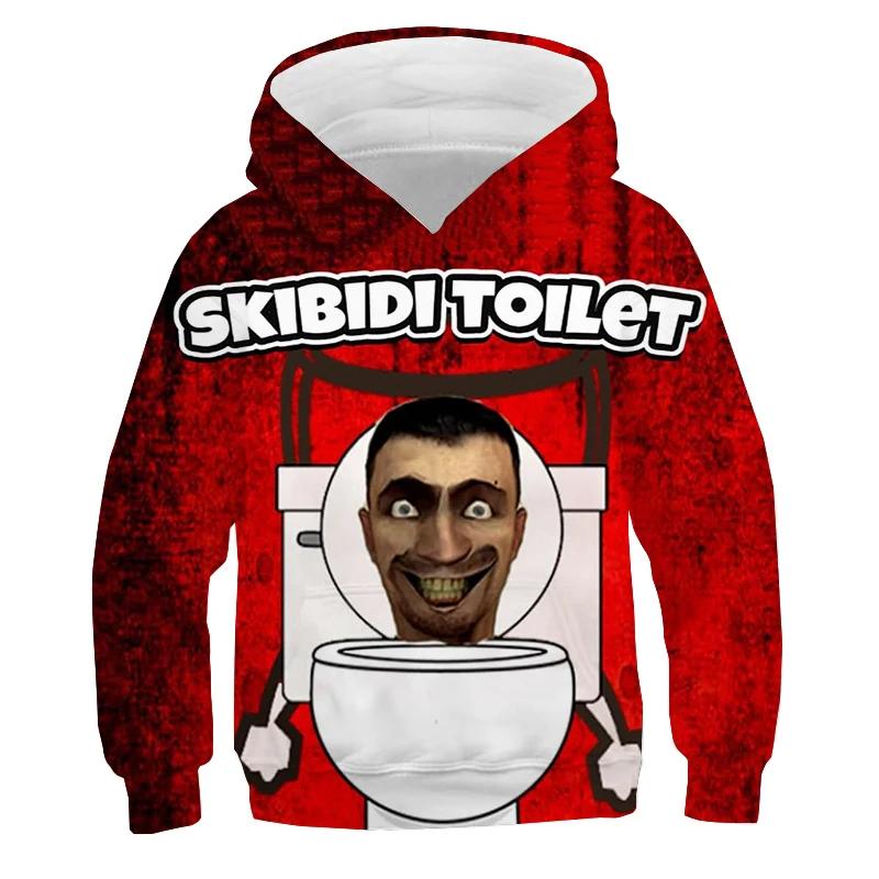 Bluza z nadrukiem Skibidi Toilet dla dzieci Jesień Zima Ubrania Dziecięca Bluza Titan Speakerman Bluzy dla chłopców Dziewczęcy Sweter z kapturem Cartoon
