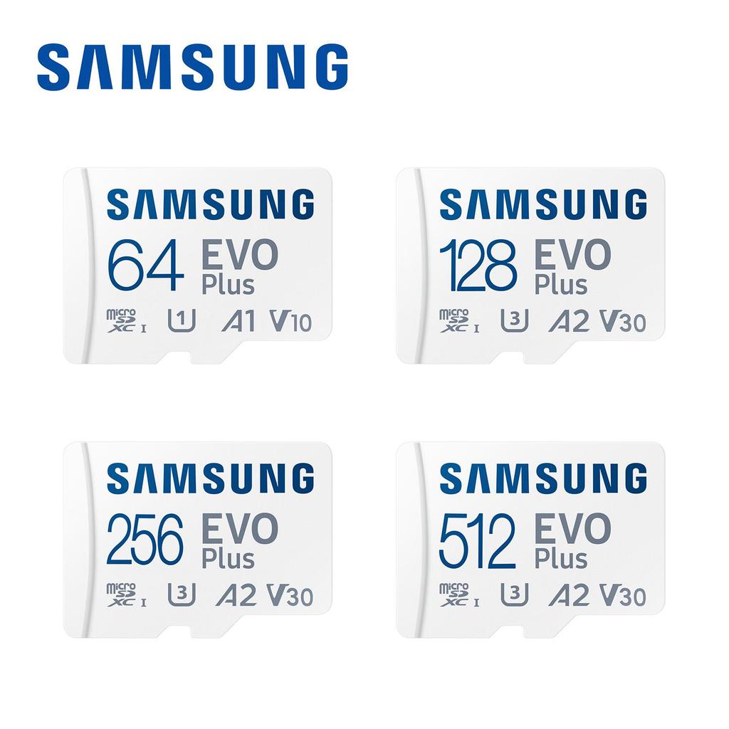Samsung EVO Plus microSD 128GB Memory Card+Adapter 64G 256G microSDXC,Speeds Up To 160 MB/s,UHS-I,C10,U3,V10,A3,Upgrade Storage for Phones,DJI,Cameras
