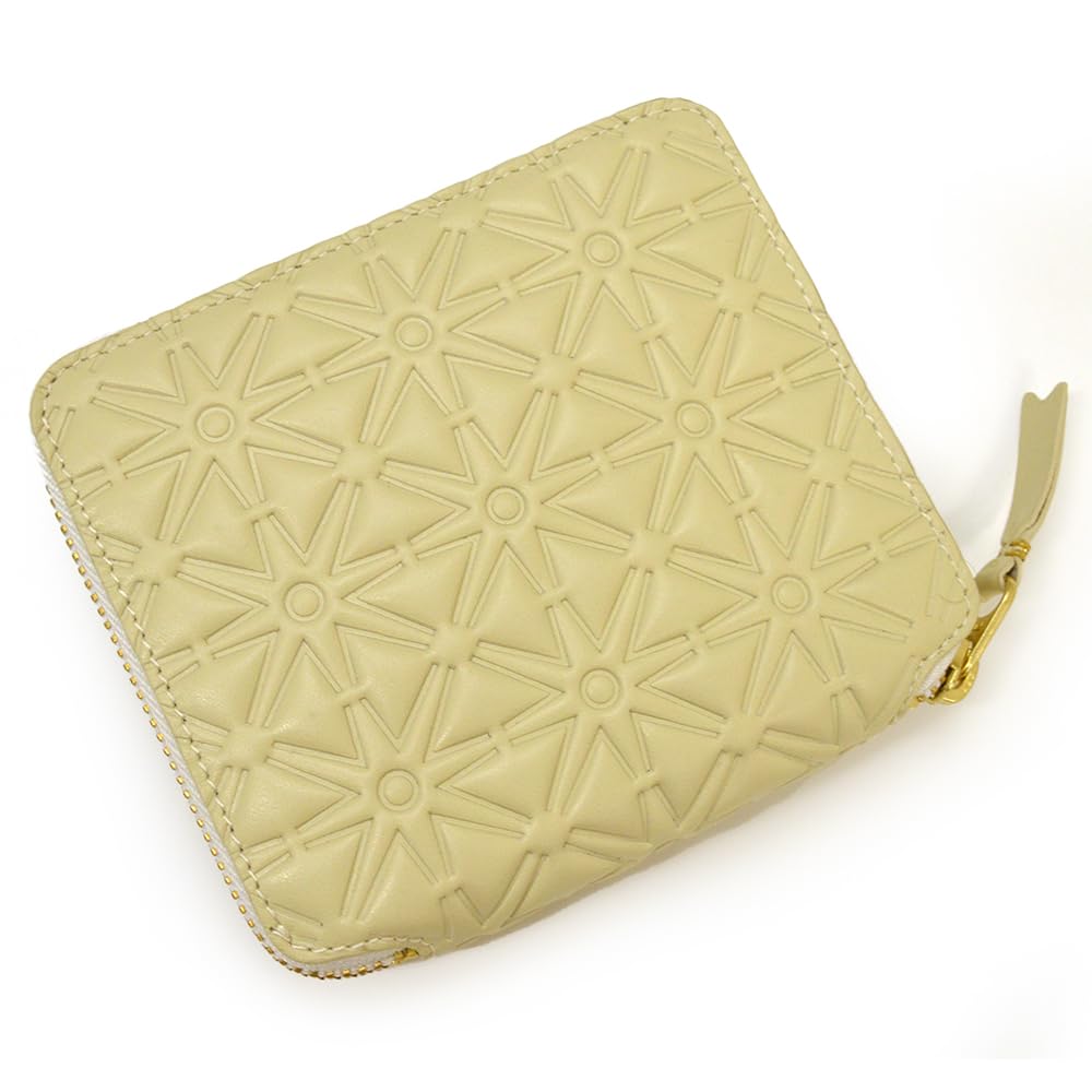 

des Round zipper bifold wallet leather EMBOSSED ecg23s010 SA210E WHITE [COMME GARÇONS] Off-white