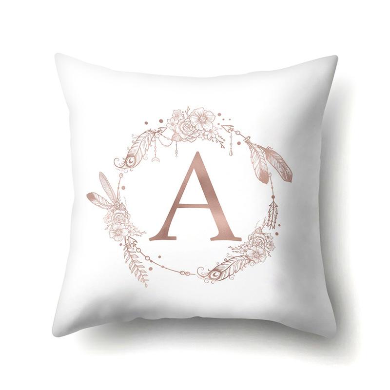 

Полиэстеровая наволочка в домашнем стиле, декоративная наволочка с принтом, наволочка с 26 английскими буквами No pillow core