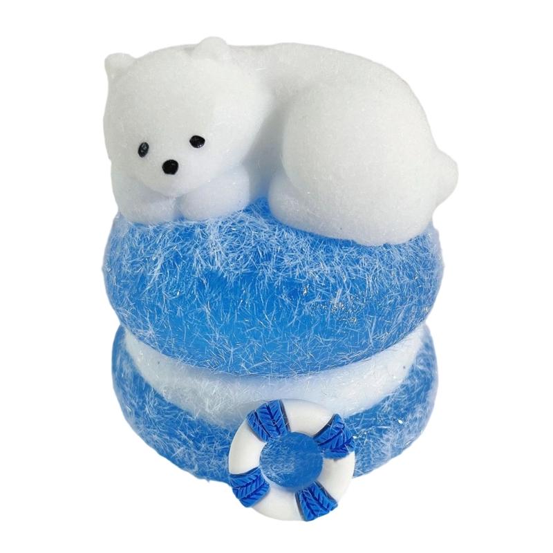 

Soft Rising White Bear Squeeze Decompression Toy with TPR Design For Adult Kids Hand Relaxation Mood Soothing 1