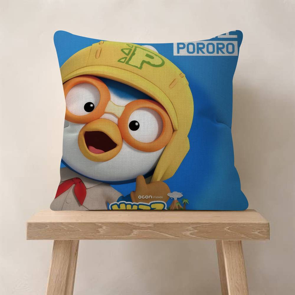 Anime cute Pororos Pillow Gift Home Office Decoration Bedroom Sofa Car Cushion Cover case 45x45