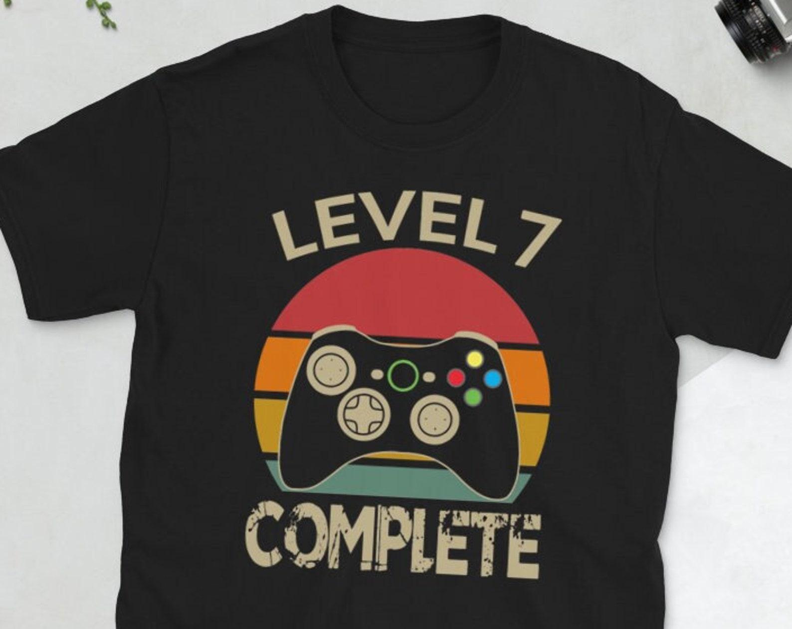 7th Anniversary Gift for Him, Level 7 Complete Shirt, 7th Year Anniversary Gift, 7 Year Anniversary Men, Gamer Gift, Level 7 Complete 3XL