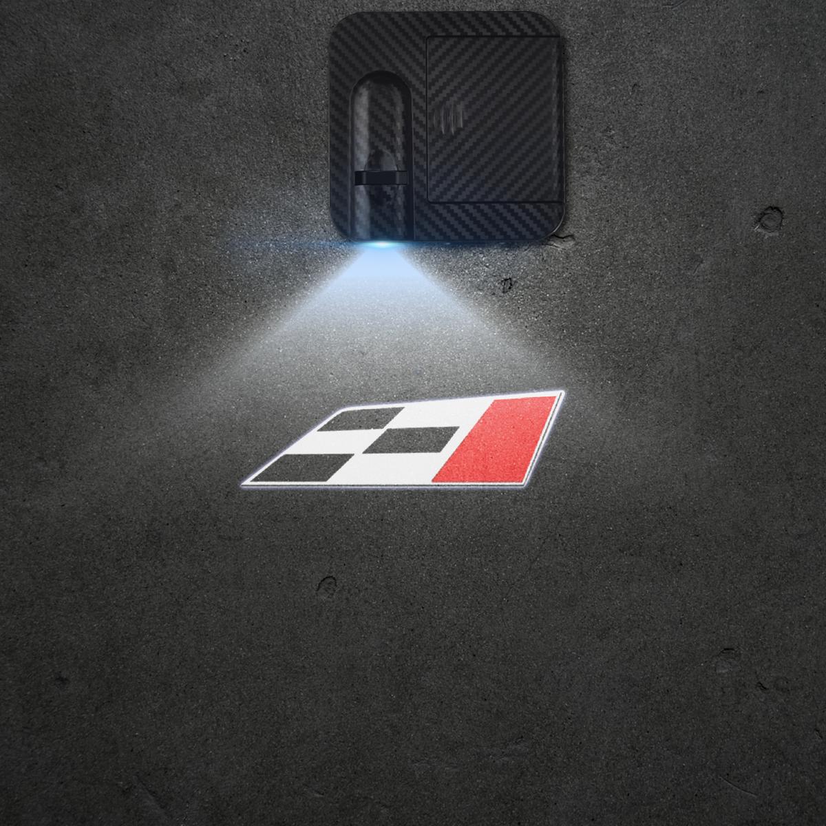 

1/2PCS Race Racing Flag Car Door Welcome Lights Laser Projector Logo Wireless Sensing For SEAT Cupra Ibiza Leon FR Ateca Arona 1 PCS