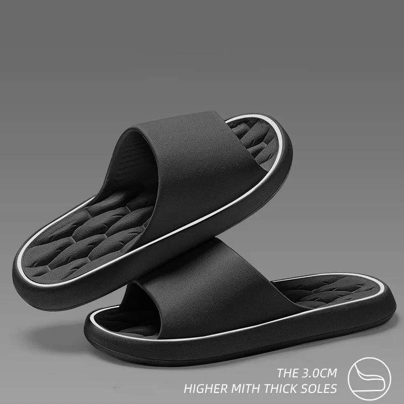 Fashion Summer Men and Women Slippers Ultra Light Soft EVA Slippers Elastic Shoes Colorful Simple Bathroom Flip Flop Sandals