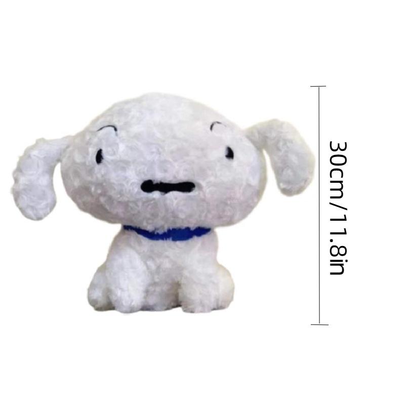 Cute Crayon Shin-chan Kurokawa White Dog Plush Stuffed Toy For Children s Birthday Gift 30cm