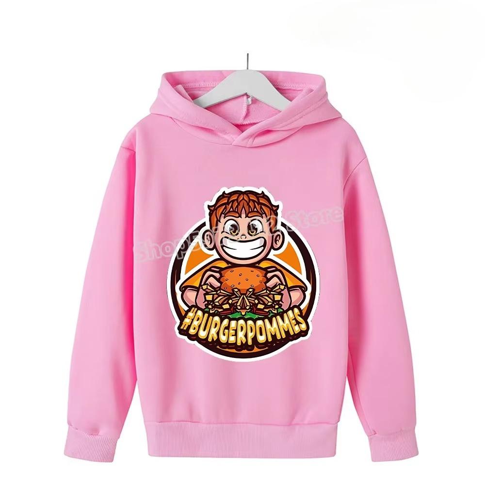 Burgerpommes ICrimax Hoodies Cartoon Print Sweatshirts Kawaii Anime Pullovers Hooded Spring Autumn Hoodie Birthday Gifts