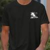 Herren T-Shirt mit kurzen Ärmeln Lebhaftes Blau mit Weißem Palmenbaum Wellen Grafikdruck Atmungsaktiv Rundhalsausschnitt T-Shirt Herrenbekleidung