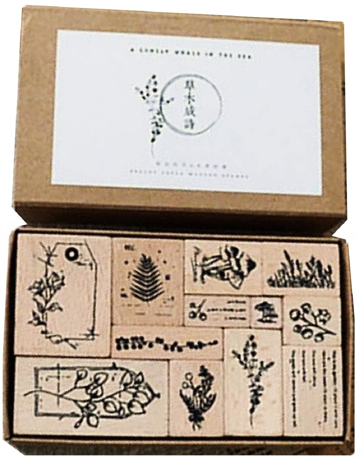 

dilib Деревянный набор резиновых штампов Растение Цветок Дерево Штамп Резиновый штамп Ханко Ханко Милый Милый Набор штампов Скрапбукинг Иллюстрация Ремесло Открытка Блокнот 12