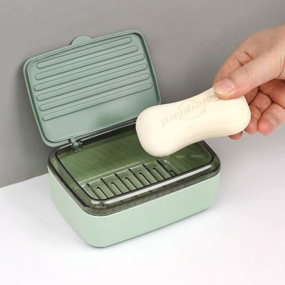 With Cover Soap Case Portable Drain Dish High Quality Soap Box  Outdoor Travel