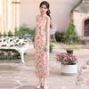 Pink Sleeveless National Style New Chinese Daily Suzhou Long Cheongsam Improved Young 1011 New Women's High Sense