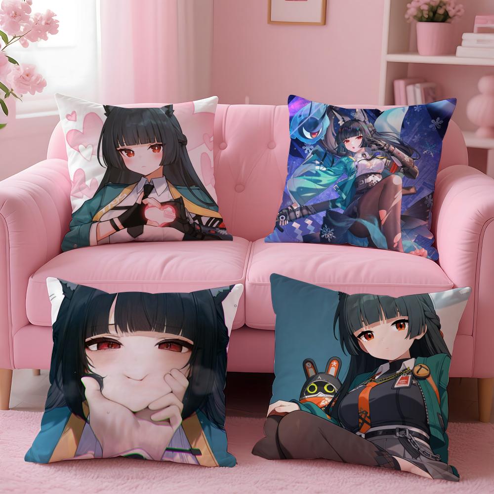 Hoshimi Miyabi Z-Zone Z-Zero Cushion Cover Plush Fabric Soft Double-Sided Printed Sofa Warm Winter Home Gift Pillow Cover