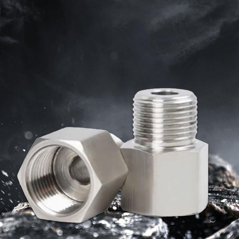 Pack Of 2 Steel NPT Threaded Adapters 3/8inch Female To 1/4inch Male Heavy Duty Pipe Fittings For Royal US Conversion