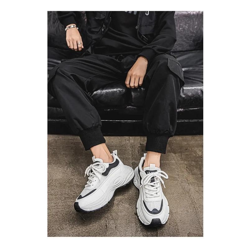 Chunky Sneakers Breathable Mesh Platform Dad Shoes Non-Slip Thick Sole Casual Trainers