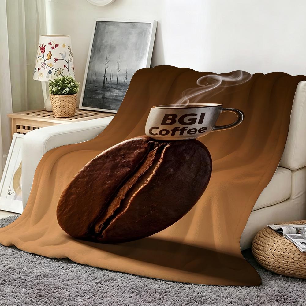 Poster C Creative C Coffee P Poster Throw Flannel Throw Blanket Suitable for Sofa Living Room Bedroom