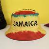 Europe and the United States fashion color printed letter coconut double-sided fisherman hat spring autumn outdoor sun basin hat