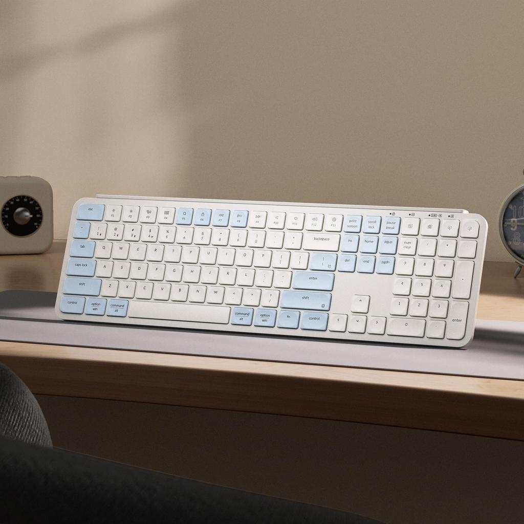 Keychron B6 Pro Wireless with Numeric ZMK Scissor Long Compatible with and Linux US Ultra-Slim Keyboard, Full-Size Keypad, Customization, Switches,