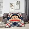 Art Illustration P-Paul Frank Throw Lightweight 240g Flannel Blanket Soft Skin-friendly for Summer Cooling