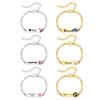 Custom Engraved ID Name Personalized Bracelet for Boy Girls, Butterfly Figaro Chain Adjustable, Newborn Gift F