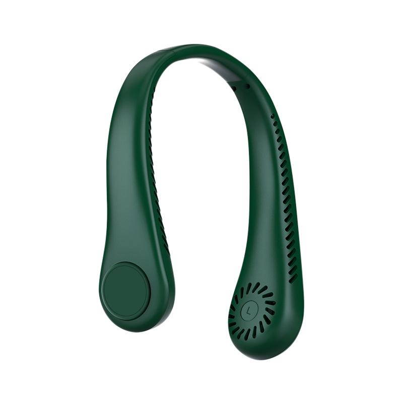 

Міні-вентилятор на вулицю, портативні спортивні вболівальники без лопатей USB Mute, 3-швидкісна функція Ultra Endurance, ідеальний літній подарунок зелений