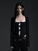 Miteula Ribbon Layered Long Sleeve Top _ Black